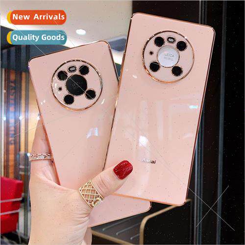 适用 Honor 90Pro plating phone case enjoy 60 straight edge T