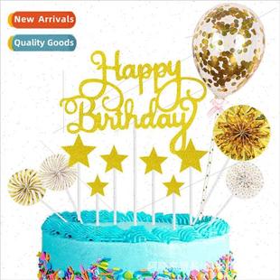 Balloon Paper inch Fan lver Flower Happy Gold Sequin and