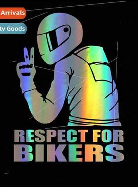 Respect 适用 Bikers Motorcycle Stickers Car Stickers Laser E