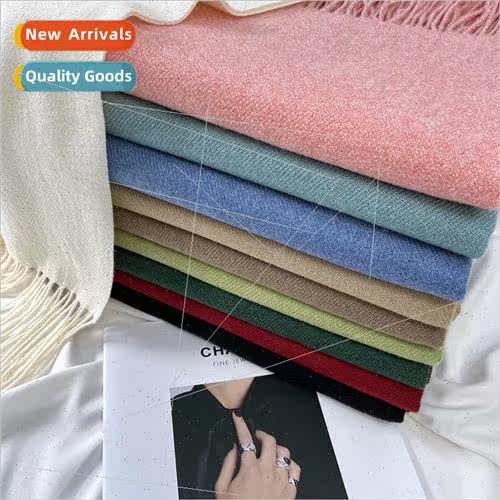 Scarf female winter 2022 new Korean imitation cashmere solid