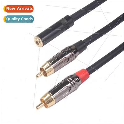 New 0.3 meters copper gold-plated head double shielded 3.5 f