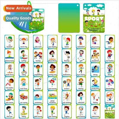 50 new childrens baby cognitive early education card childre
