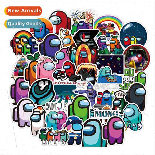 50 among us game graffiti stickers anime creative luggage st