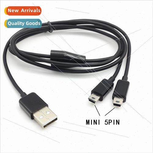 USB to 2 MINI charging data cable 1 meter long one drag two