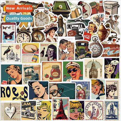 50 Vintage Style Graffiti Stickers Decoration Guitar Laptop