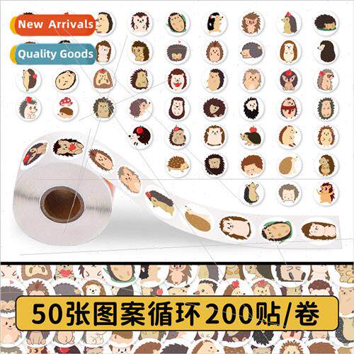 200 stickers hedgehog scroll stickers cartoon cute animal st