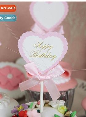 Birthday Cake Decoration Blank Writable Plaque Insert Pink B