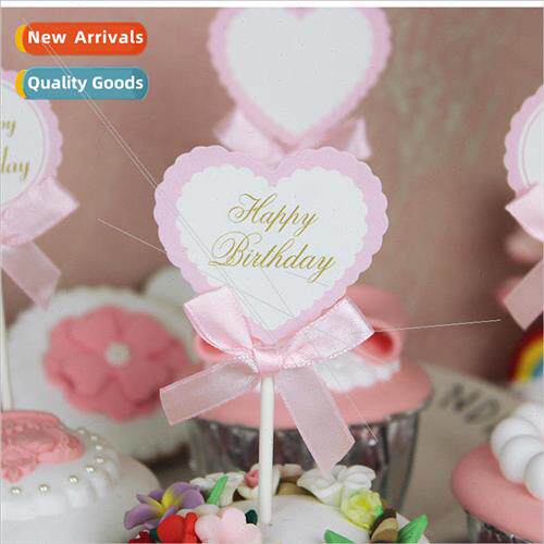 Birthday Cake Decoration Blank Writable Plaque Insert Pink B