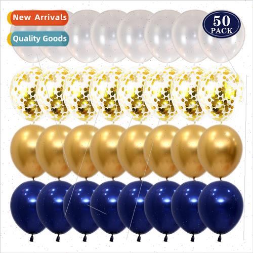 50pcs gold gold silver ink orchid night blue latex balloon s