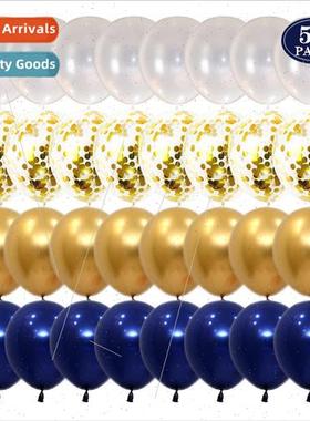 50pcs gold gold silver ink orchid night blue latex balloon s