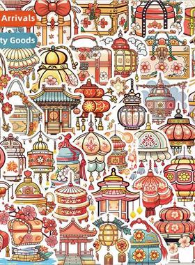 50 Retro Cartoon Ancient Objects Graffiti Stickers Decoratio