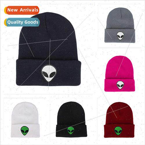 Candy Color Alien Knit Hat Mens and Womens Pullover Hat Wool