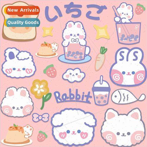 Cartoon cute food bear rabbit stickers laptop ipad decorativ