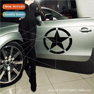 car pentagram stickers creative rearview The personality new