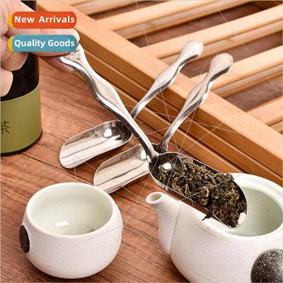 Japanese Style Stainless Steel mple Tea Spoon Tea Scoop Stan