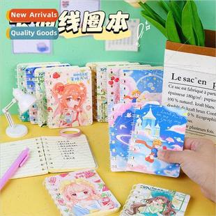 coil book cartoon Cute notebook mini pocket girl