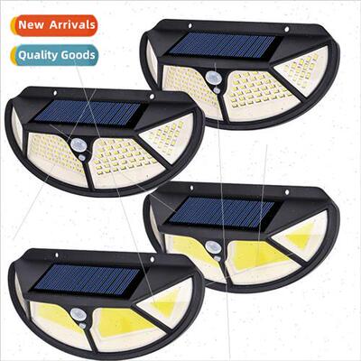 new solar wall light 102LED four sides of light-emitting bod