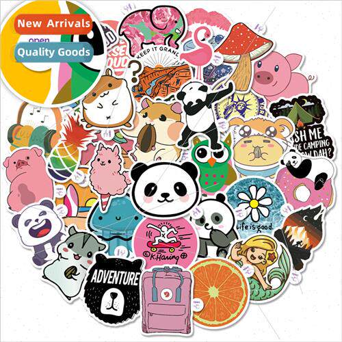 50 ttle Ears Mermaid Stickers Cute Cartoon Animal Stickers