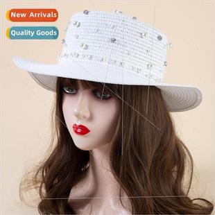 ribbon fluttering brimmed new flat Mexican hat The straw