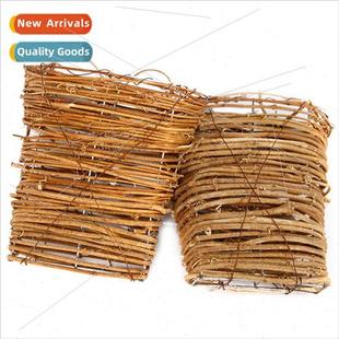 mounted wall flower basket arrangement Rustic garden rattan