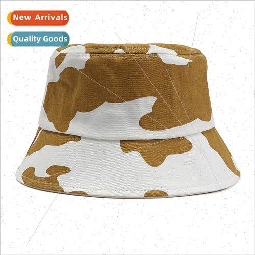2021 new Japanese retro casual ins cow pattern fisherman hat