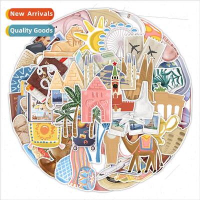 50 vacation travel graffiti stickers car phone computer deco