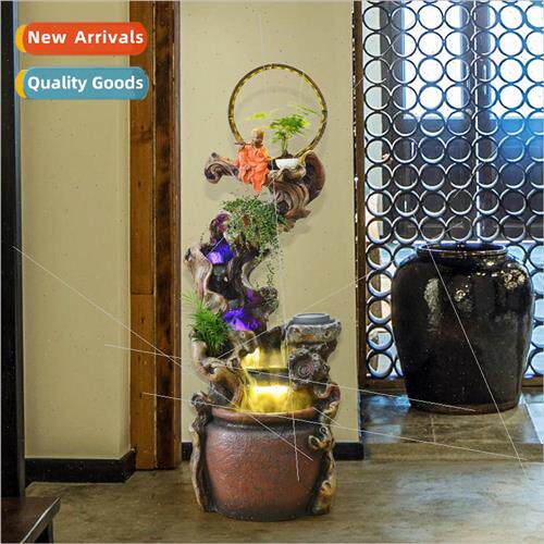 Fountain flowing water ornaments entrance floor landscape li