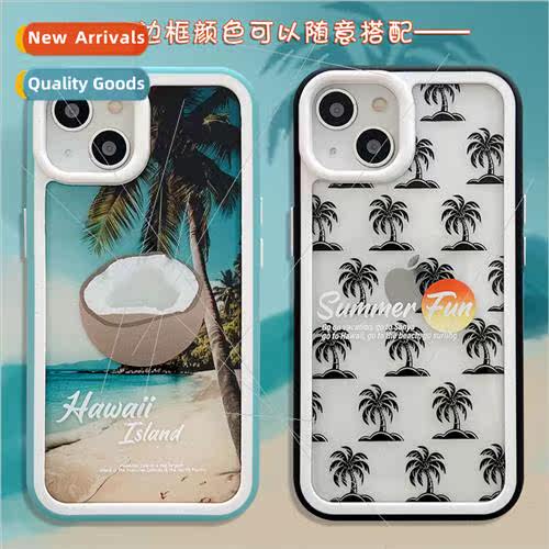 Niche Summer Beach Coconut Tree iPhone 13 Mens and Womens 12
