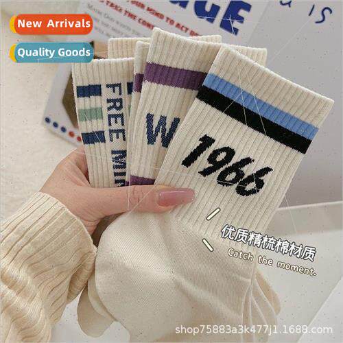 Socks womens mid-calf autumn and winter ins student  of the