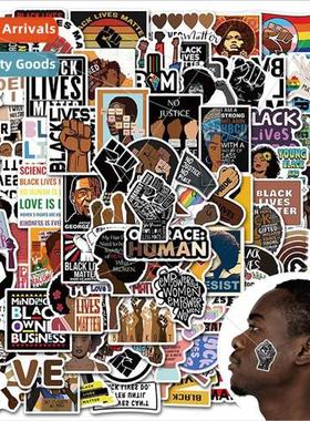 100 black BLACK LIVES MATTER graffiti stickers waterproof la