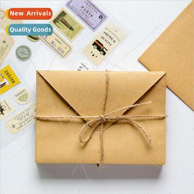 B10 Blank PU Wooden Park Ideal World Envelope Kraft Printed