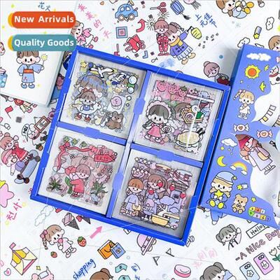 100 seaside vacation handbook stickers Korean cute cartoon h