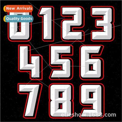 Car personalized digital number car stickers track day motor