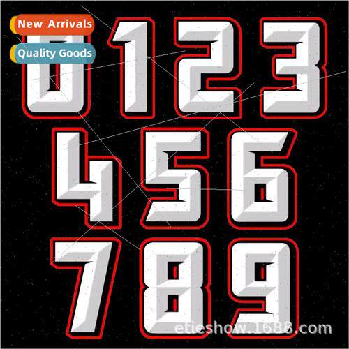 Car personalized digital number car stickers track day motor