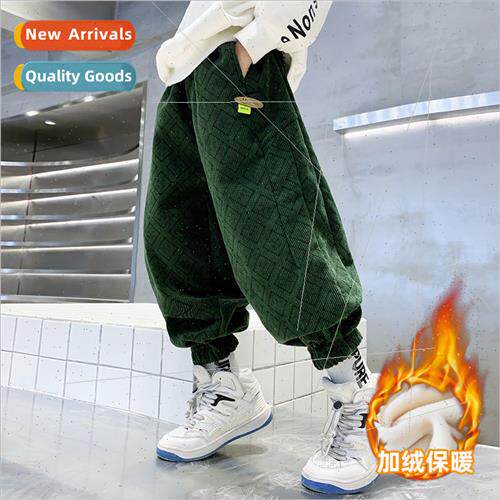 Boys corduroy pants fall and winter  of middle and large boy