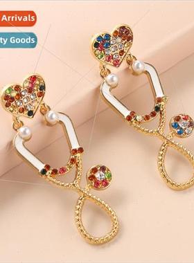 Metal Medical Stud Earrings Earrings Costume Matching Access