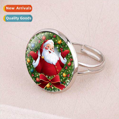 New accessories Cartoon Santa Claus open ring Snowman elk Ch