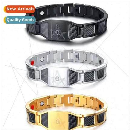 New atmosphere mens carbon fiber magnet bracelet magnetic en