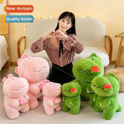 New melon eating small dinosaur plush toys cute fruit small