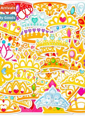 50 Crown Stickers 适用 Kids Cute Cartoon Princess Crown Dood