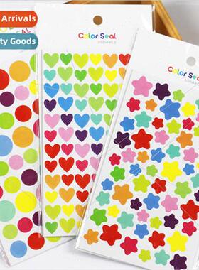 color seal rainbow love corner stickers 6 pieces of DIY albu