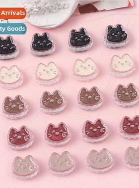 Cute cat acrylic transparent oil drop beads beading handmade