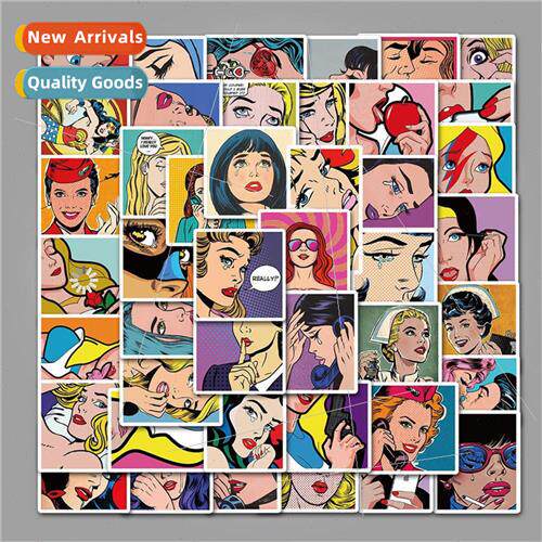 100 Retro Pop Comic Doodle Stickers Fresh Handbook ggage Cel