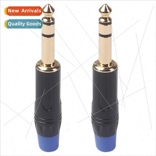 Zinc alloy shell 6.35mm stereo welding plug sound card micro