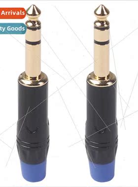 Zinc alloy shell 6.35mm stereo welding plug sound card micro
