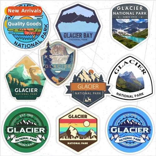 Large 10cm Stickers Glacier  Park Glacier  Park Stickers