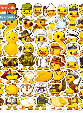50 assorted small yellow duck children cartoon stickers kind