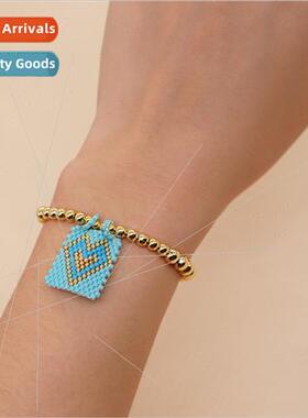 Creative versatile Ins  light luxury gold beads rice beads s