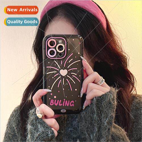 ins creative love fireworks 适用 Apple 13Promax phone case i
