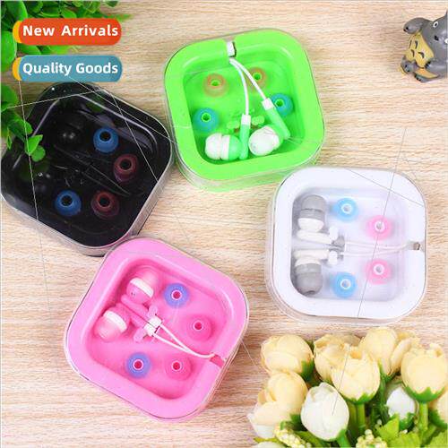 Candy color square box headphones boxed headphones MP3 cell
